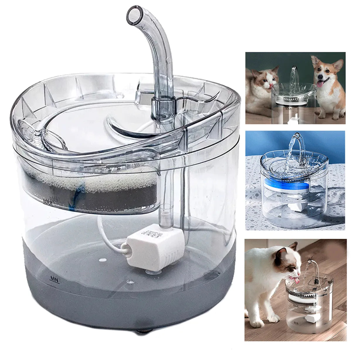 Bebedero y Purificador De Agua Para Gatos Y Perros